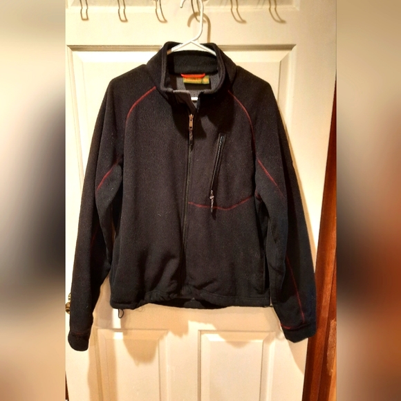 Timberland Black Fleece Zip-Up Lightweight Jacket size Medium - Picture 10 of 12